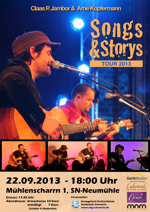Songs & Storys Tour 2013 mit Claas P. Jambor & Arne Kopfermann